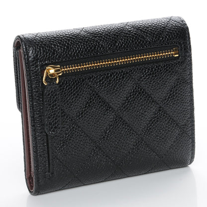 Chanel Caviar Quilted Compact Flap Wallet Black 3 of 9