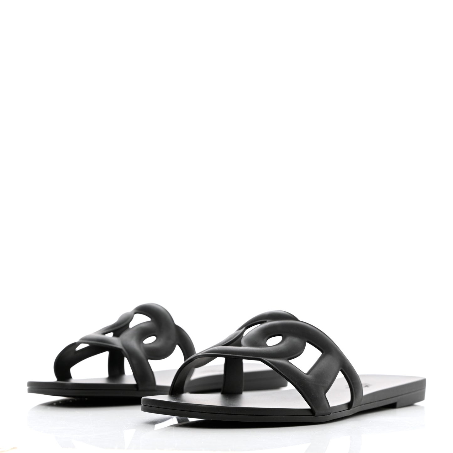 Rubber Aloha Sandals 39 Black