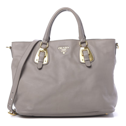Prada Soft Calf Shopping Tote Argilla 1 of 11