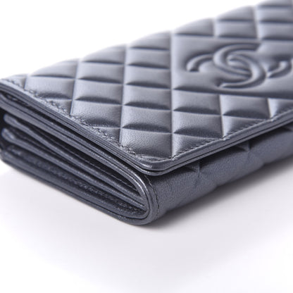 Chanel Calfskin Quilted Large Diamond CC Flap Wallet Dark Silver 6 of 11