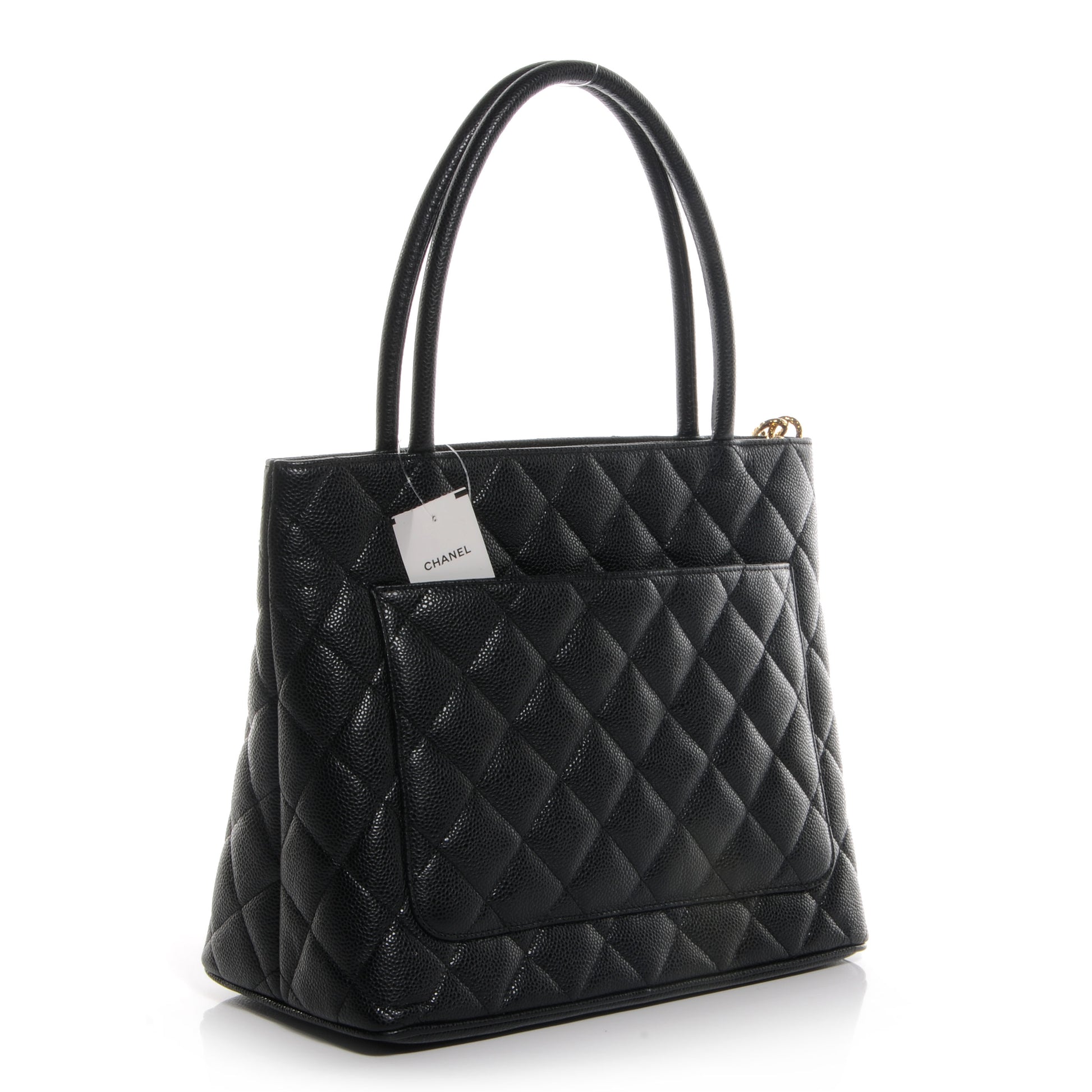 Chanel Caviar Medallion Tote Black 3 of 9