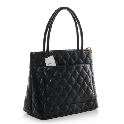 Chanel Caviar Medallion Tote Black 3 of 9