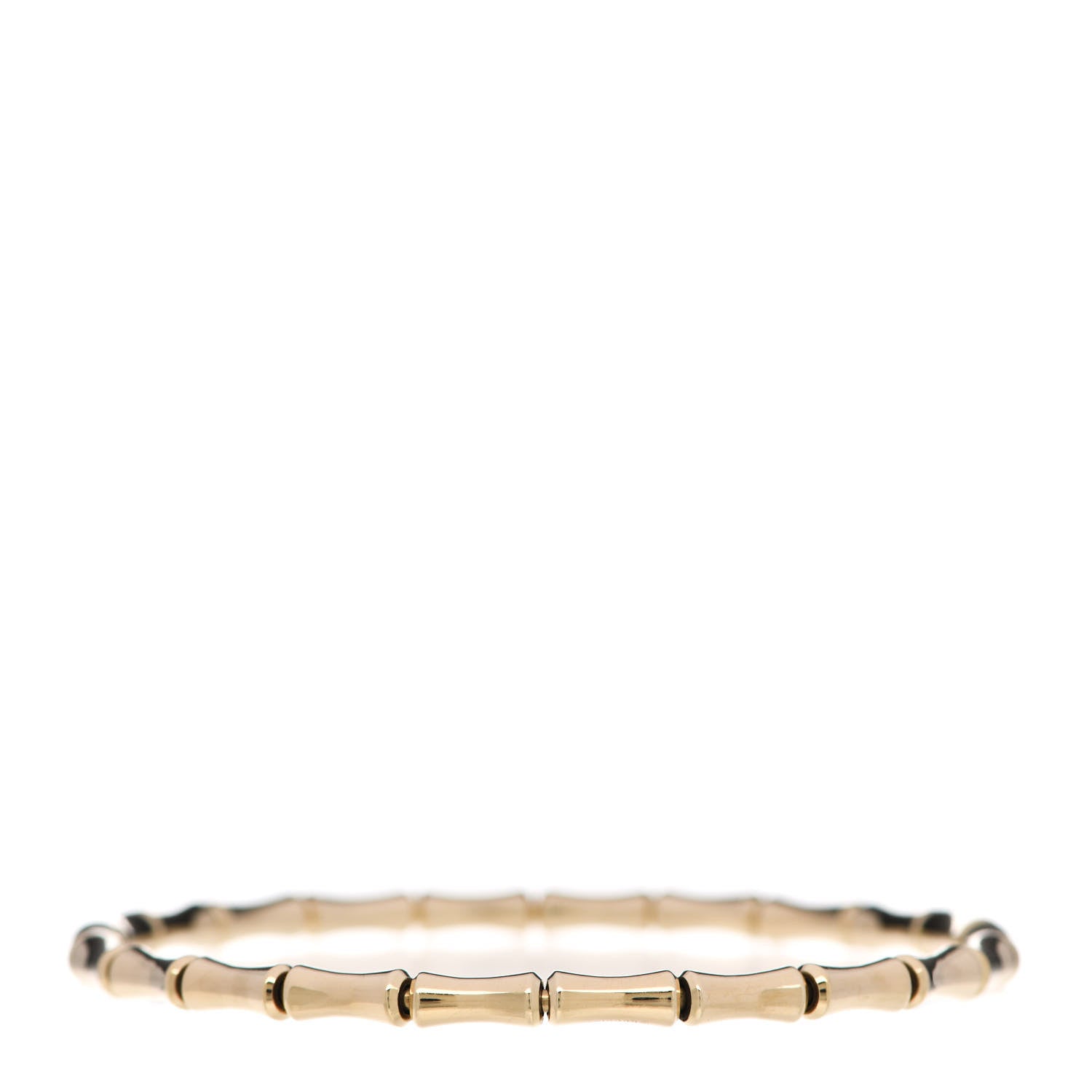 Gucci 18K Yellow Gold Small Bamboo Spring Bracelet 18 3 of 5