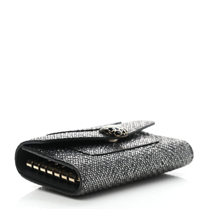 Bulgari Karung Calfskin Serpenti Forever Key Holder Wallet Charcoal 4 of 6