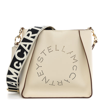 Stella McCartney Eco Alter Nappa Perforated Logo Mini Crossbody White 1 of 10