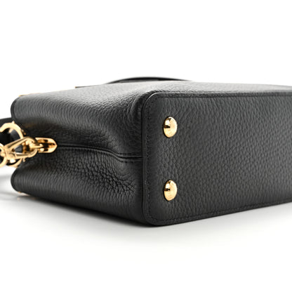 Louis Vuitton Taurillon Embellished Flower Crown Capucines Mini Black 9 of 9