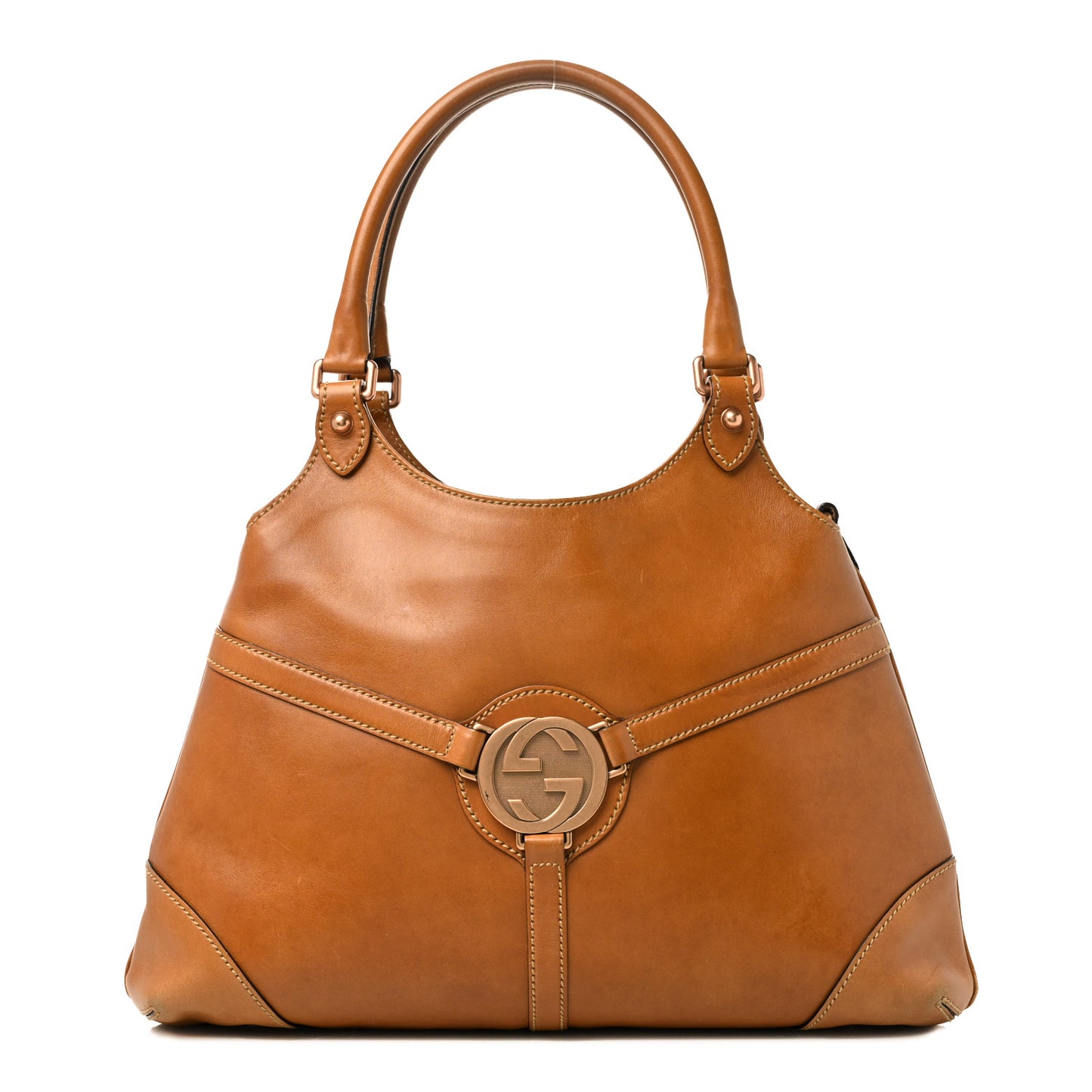 Calfskin GG Reins Hobo Tan