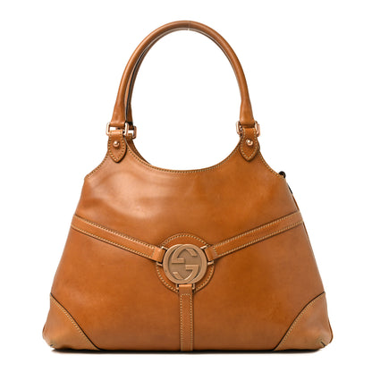 Gucci Calfskin GG Reins Hobo Tan 1 of 10