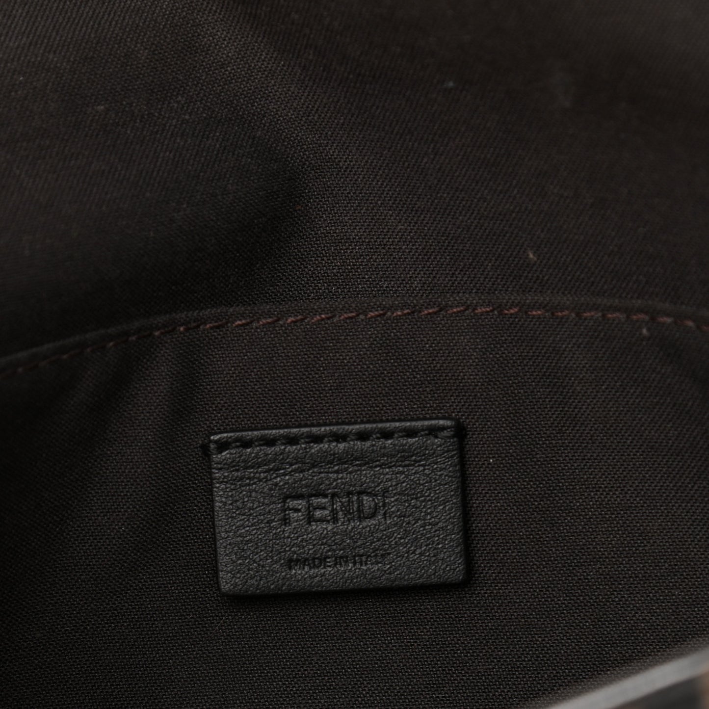 Vitello Soft F is Fendi Bi-Color FF 1974 Embossed Envelope Wallet on Chain Maya Black