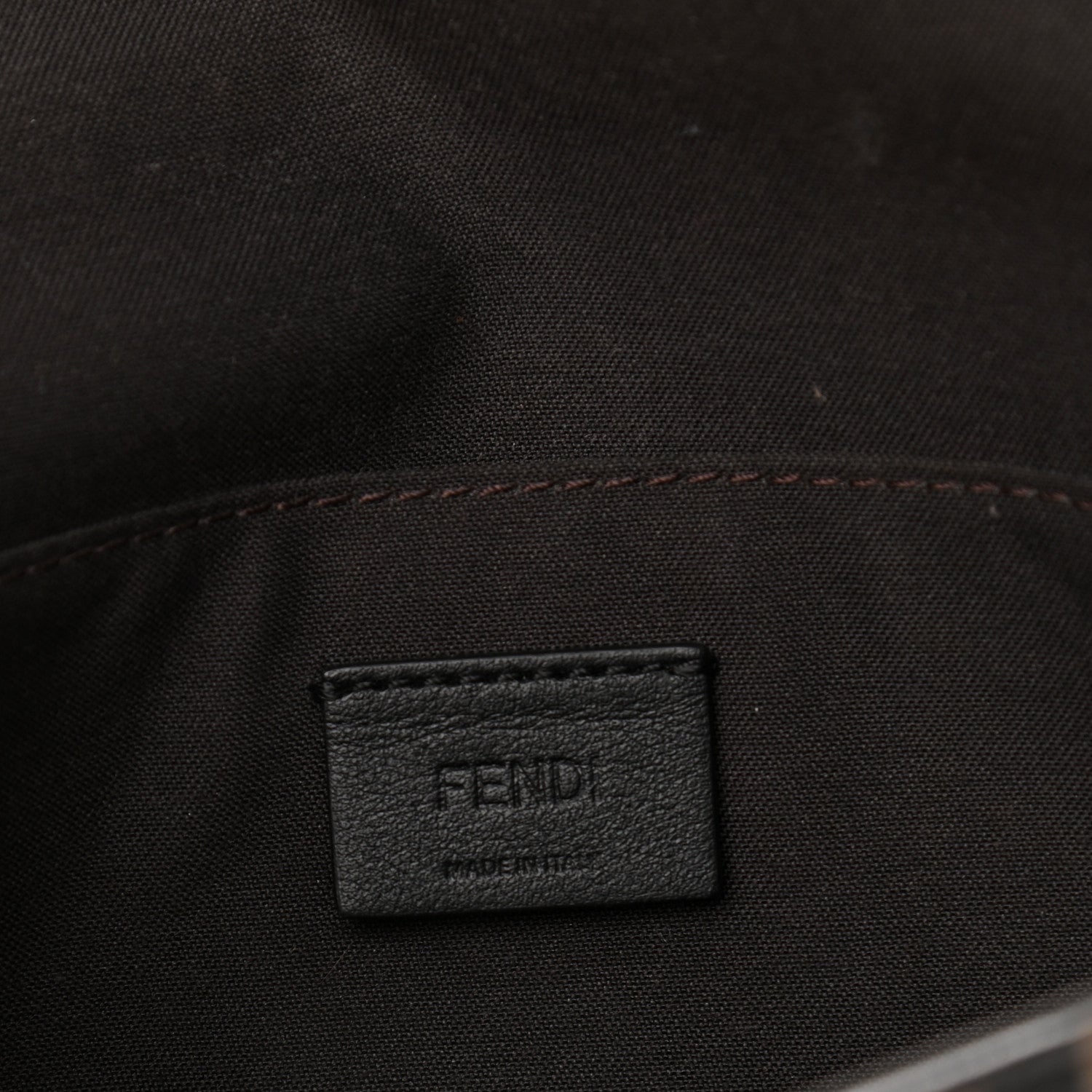 Fendi Vitello Soft F is Fendi Bi-Color FF 1974 Embossed Envelope Wallet on Chain Maya Black 6 of 11