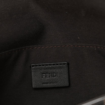 Fendi Vitello Soft F is Fendi Bi-Color FF 1974 Embossed Envelope Wallet on Chain Maya Black 6 of 11