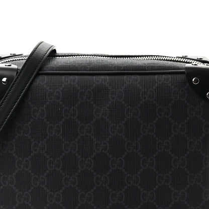Gucci GG Supreme Monogram Selleria Calfskin Square Messenger Bag Black 8 of 10