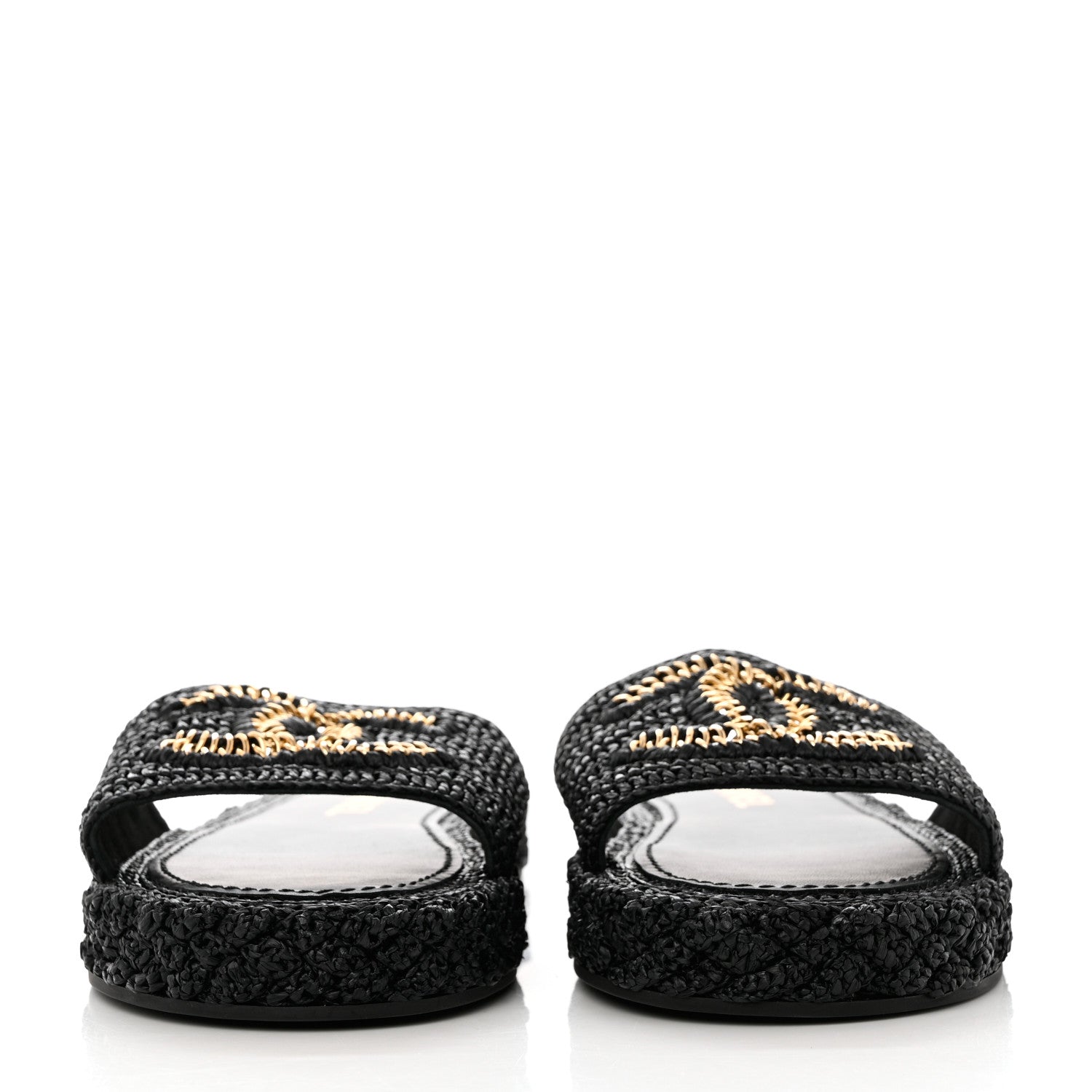Chanel Cord Braided CC Mules 41 Black 2 of 11