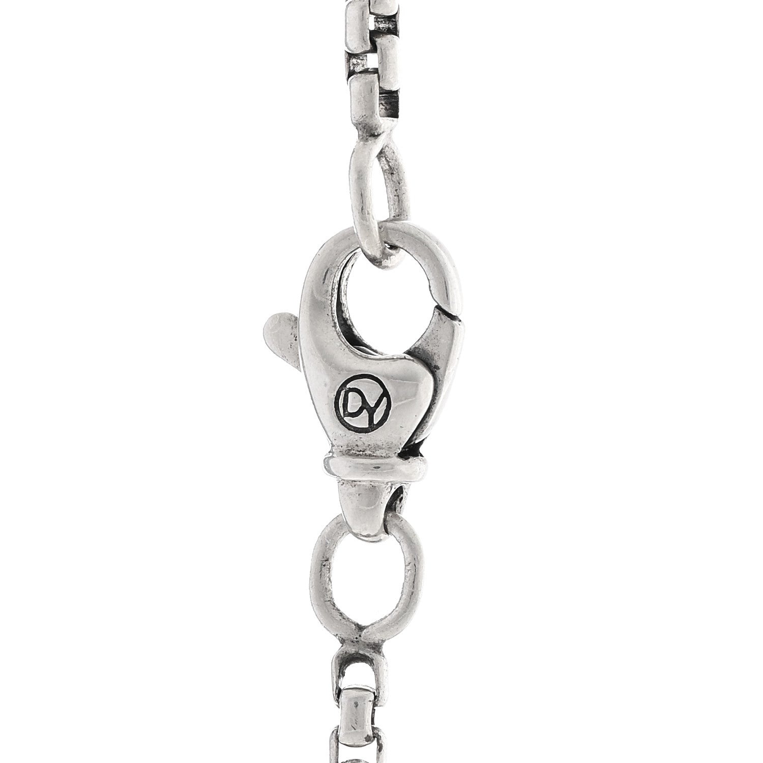 David Yurman Sterling Silver Diamond Star of David Pendant Necklace 4 of 5