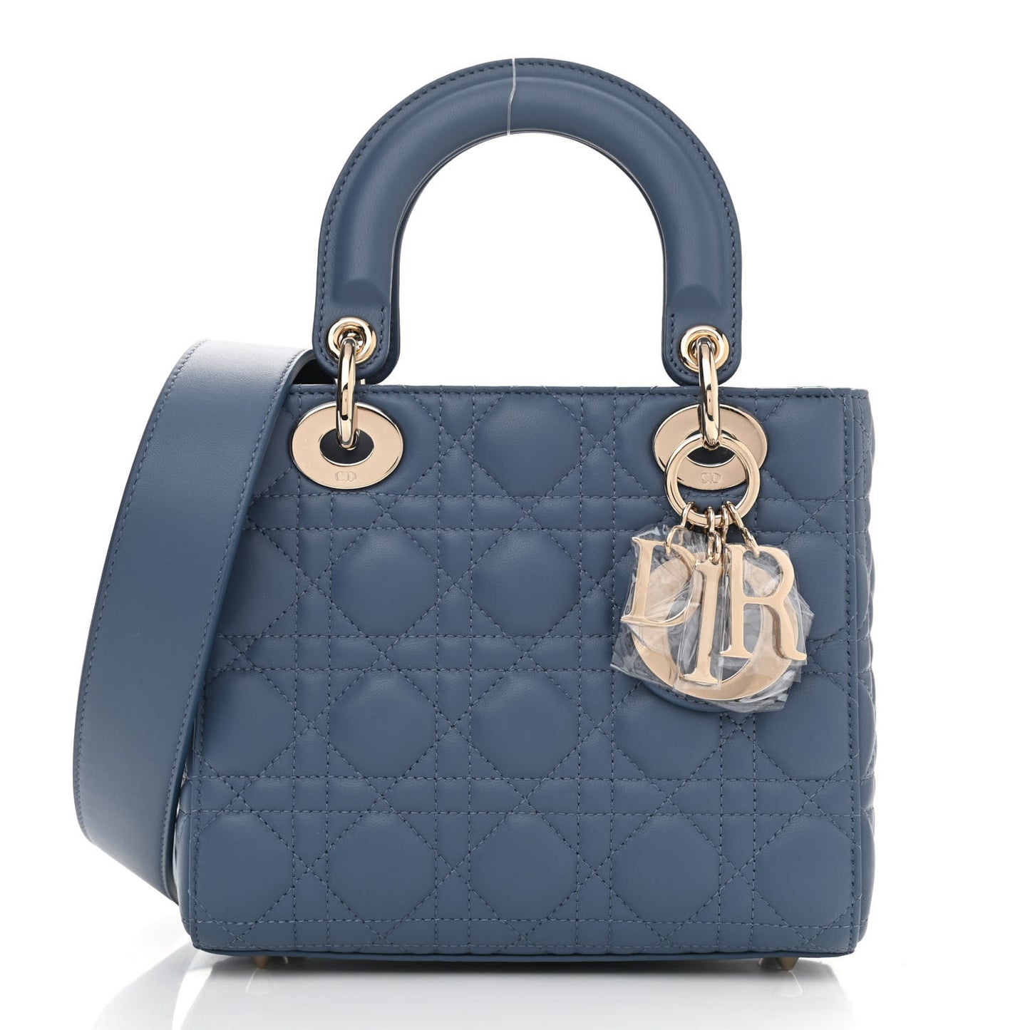 Lambskin Cannage Small Lady Dior Denim