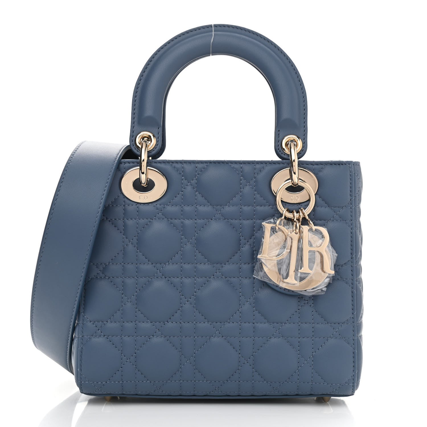 Christian Dior Lambskin Cannage Small Lady Dior Denim 1 of 10