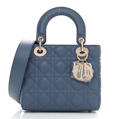 Christian Dior Lambskin Cannage Small Lady Dior Denim 1 of 10