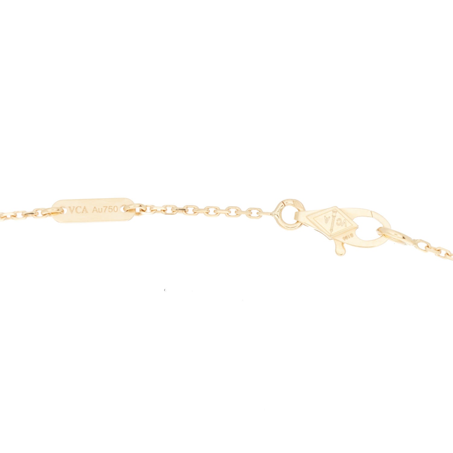Van Cleef & Arpels 18K Yellow Gold Mother of Pearl Sweet Alhambra Butterfly Pendant Necklace 4 of 7