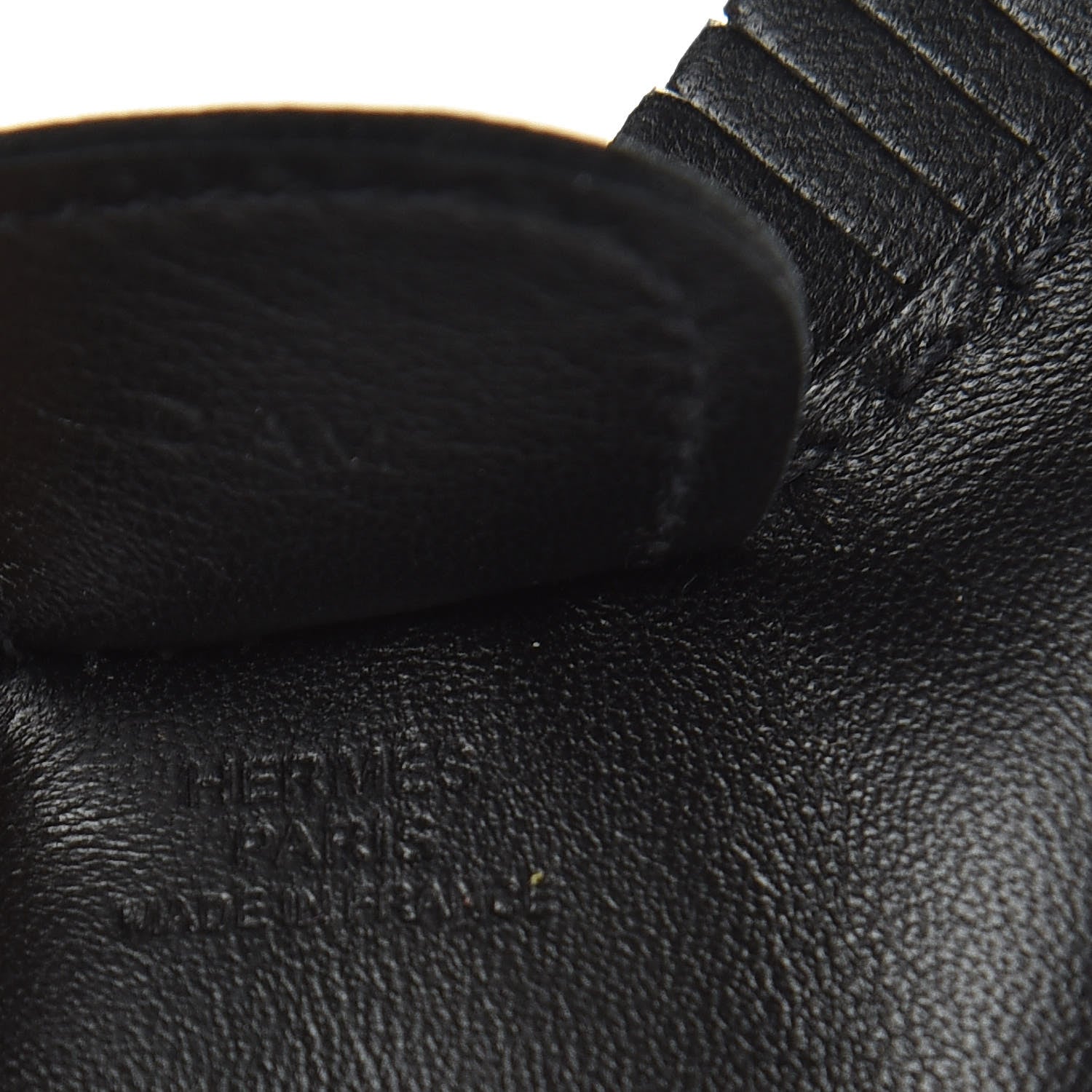 Hermes Milo Lambskin Grigri Rodeo Horse Bag Charm MM So Black 3 of 4