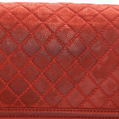 Chanel Iridescent Caviar Quilted Medium Boy Flap Red 12 of 12
