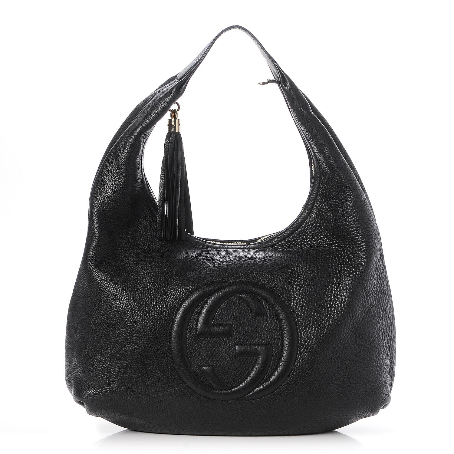 Gucci Pebbled Calfskin Large Soho Hobo Black 1 of 8