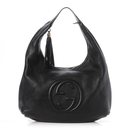 Gucci Pebbled Calfskin Large Soho Hobo Black 1 of 8