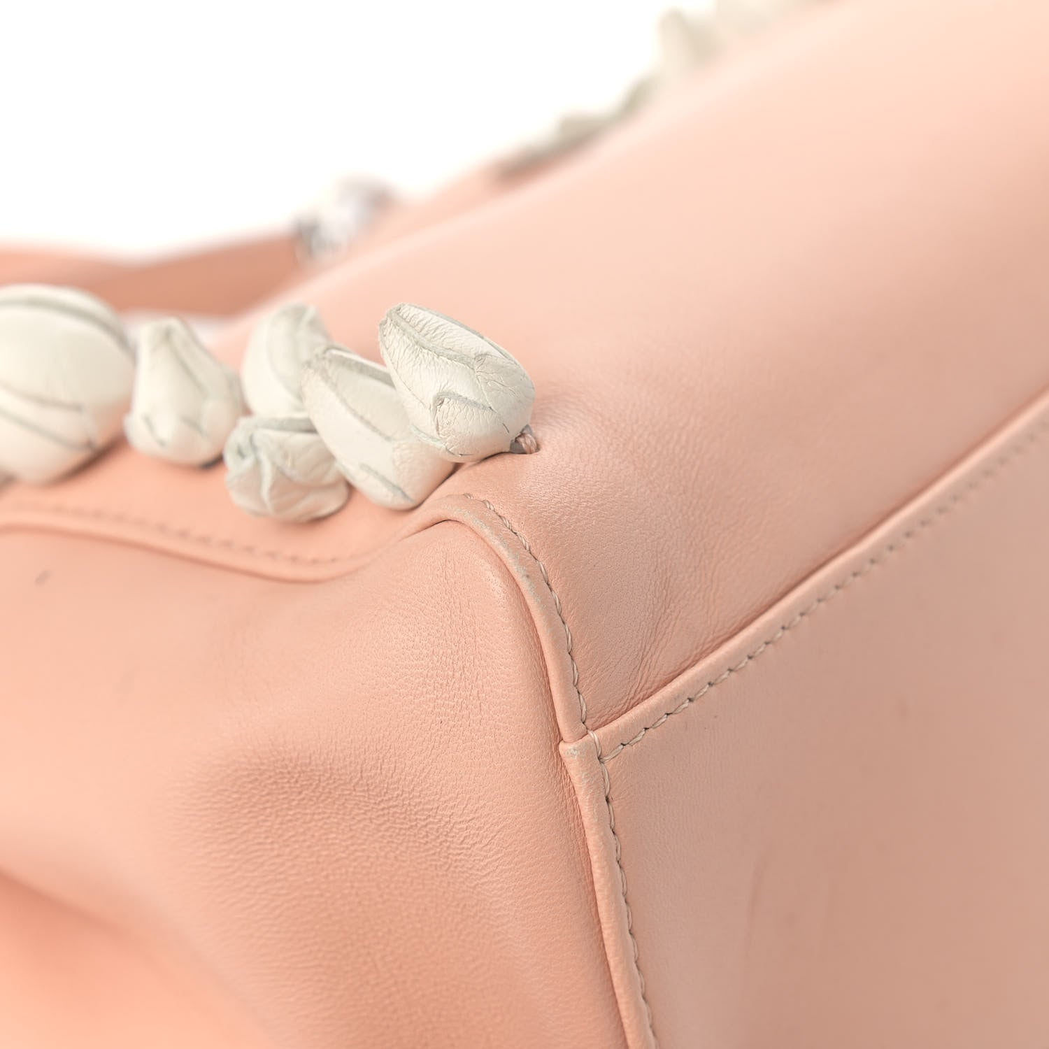 Fendi Nappa Rosebud Mini Peekaboo Iconic Satchel Baby Pink 9 of 26