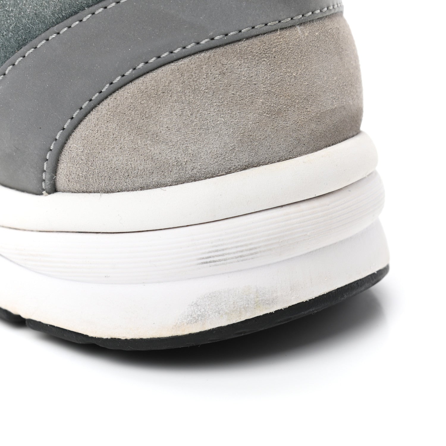 Chanel Nylon Lambskin Suede Calfskin CC Sneakers 39 Blue Grey White 9 of 13