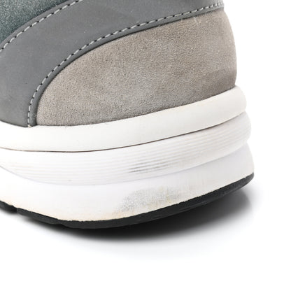 Chanel Nylon Lambskin Suede Calfskin CC Sneakers 39 Blue Grey White 9 of 13