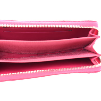 Chanel Lambskin Quilted Small Zip Around Wallet Pink 5 of 9