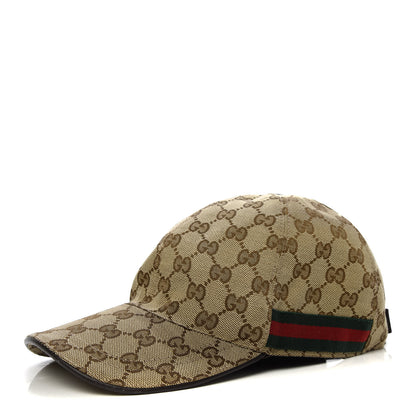 Gucci Monogram Web Baseball Hat XL Beige Cocoa 1 of 8