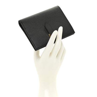 Hermes Epsom Bearn Compact Wallet Black 2 of 11