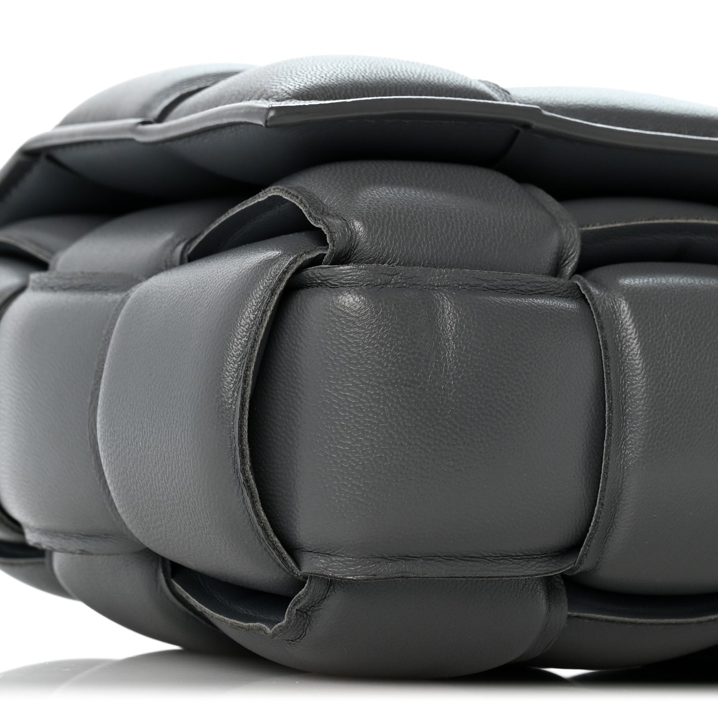 Nappa Maxi Intreccio Padded Cassette Crossbody Bag Thunder