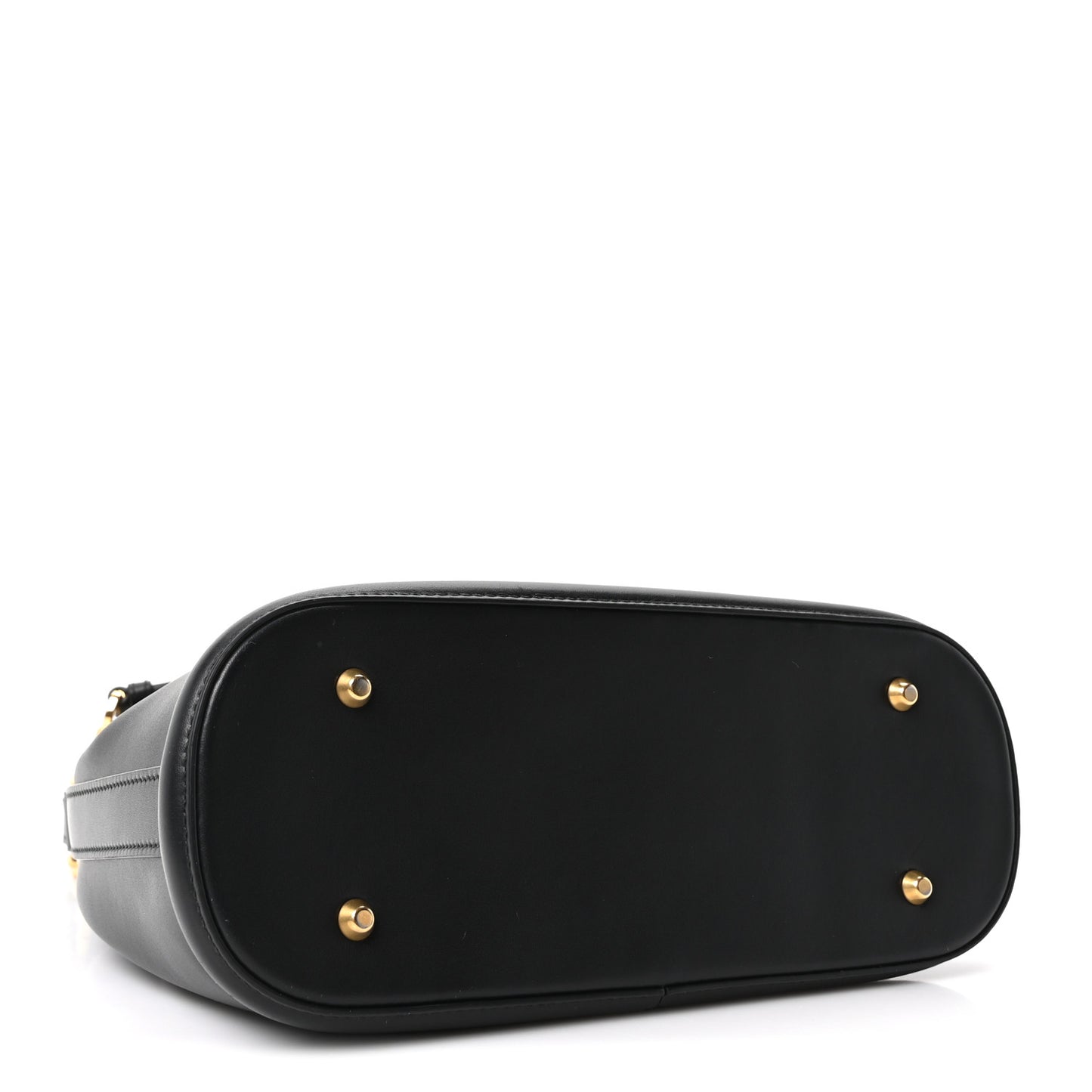 Calfskin CD Embossed Medium C'est Chain Bucket Bag Black