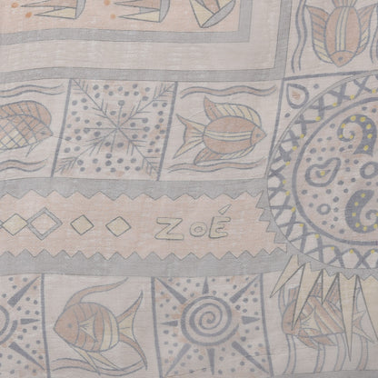 Hermes Silk Mousseline Ors Blues d'Afrique 140 Shawl 4 of 7