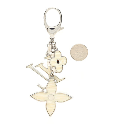 Louis Vuitton Fleur d Epi Bag Charm Ivory 2 of 3