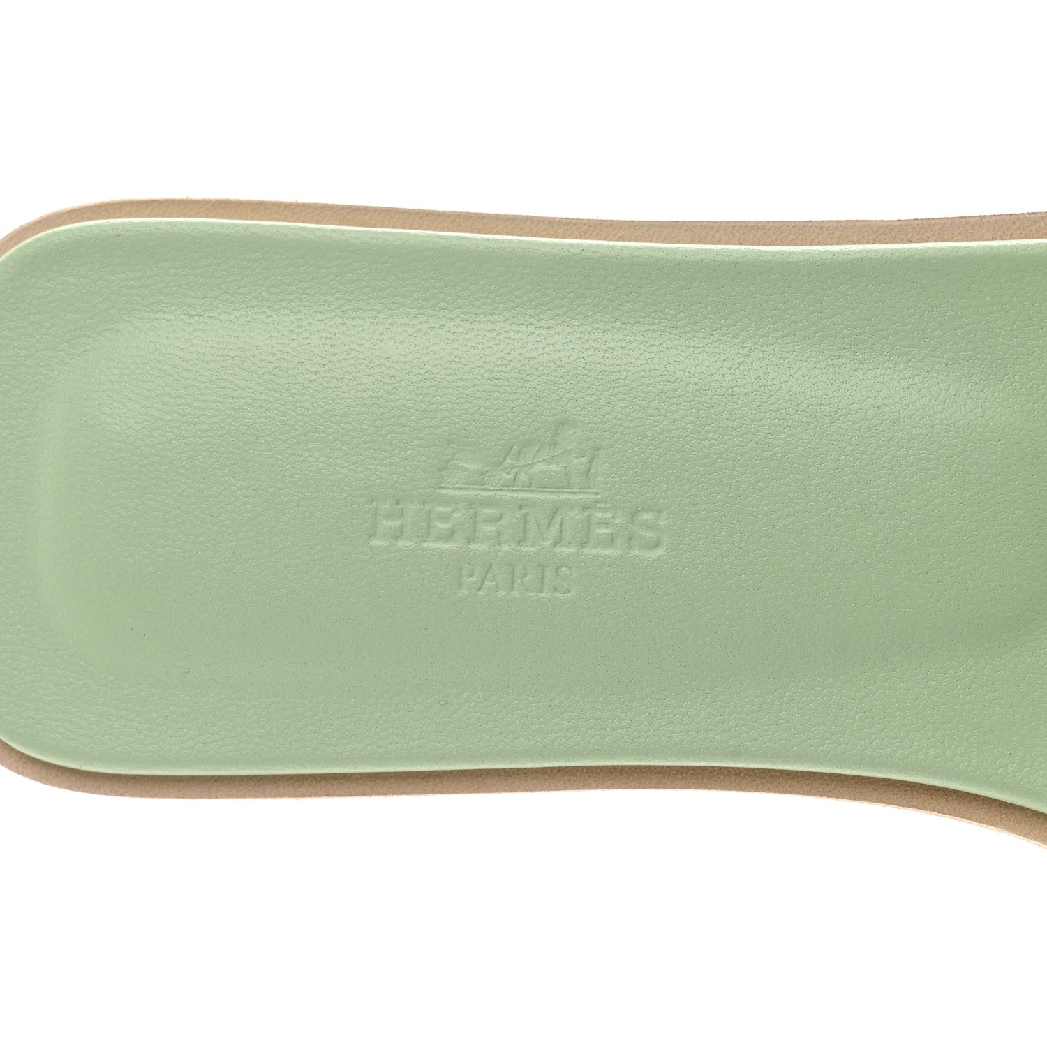 Hermes Epsom Oran Sandals 38.5 Vert Jade 7 of 8