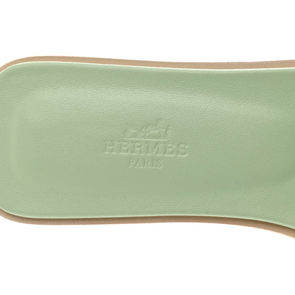 Hermes Epsom Oran Sandals 38.5 Vert Jade 7 of 8