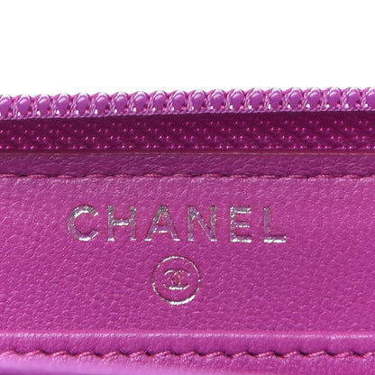 Chanel Lambskin Quilted Boy Zip Wallet Fuchsia 6 of 7