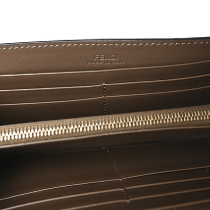 Fendi Vitello Soft F is Fendi Bi-Color FF 1974 Embossed Continental Envelope Wallet On Chain Maya Black 6 of 11