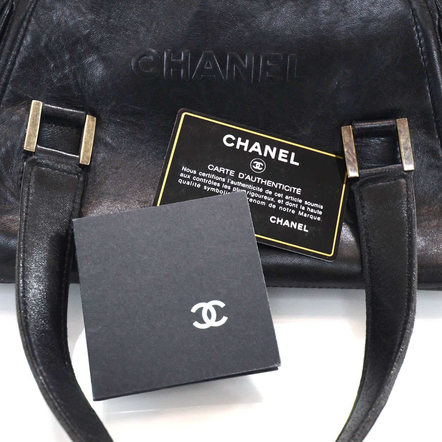Chanel Lambskin Handbag Black 11 of 11