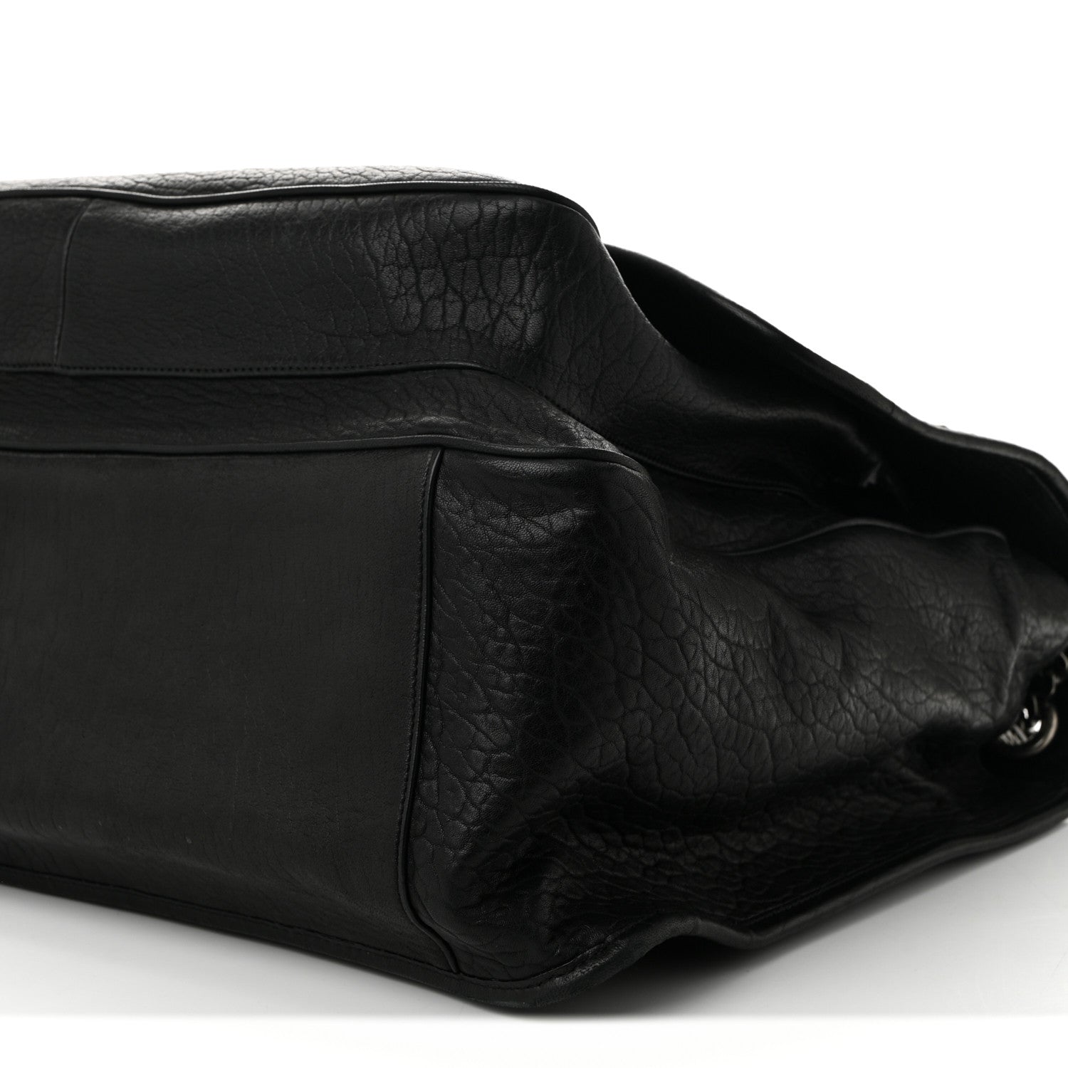Saint Laurent Grained Lambskin Monogram Oversized Niki Chain Satchel Black 10 of 12