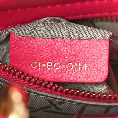 Christian Dior Lambskin Cannage Mini Lady Dior Fuchsia 7 of 10