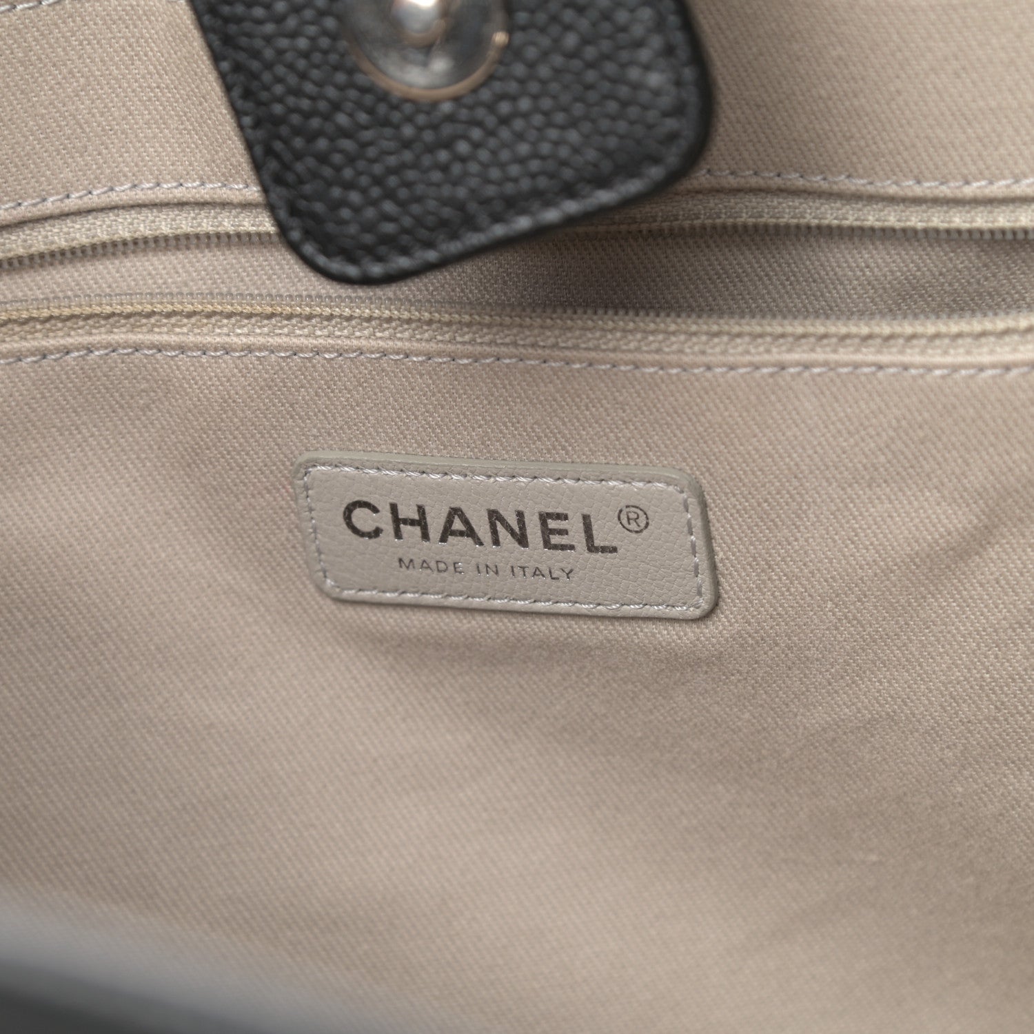 Chanel Glazed Calfskin Small Deauville Tote Black 6 of 11