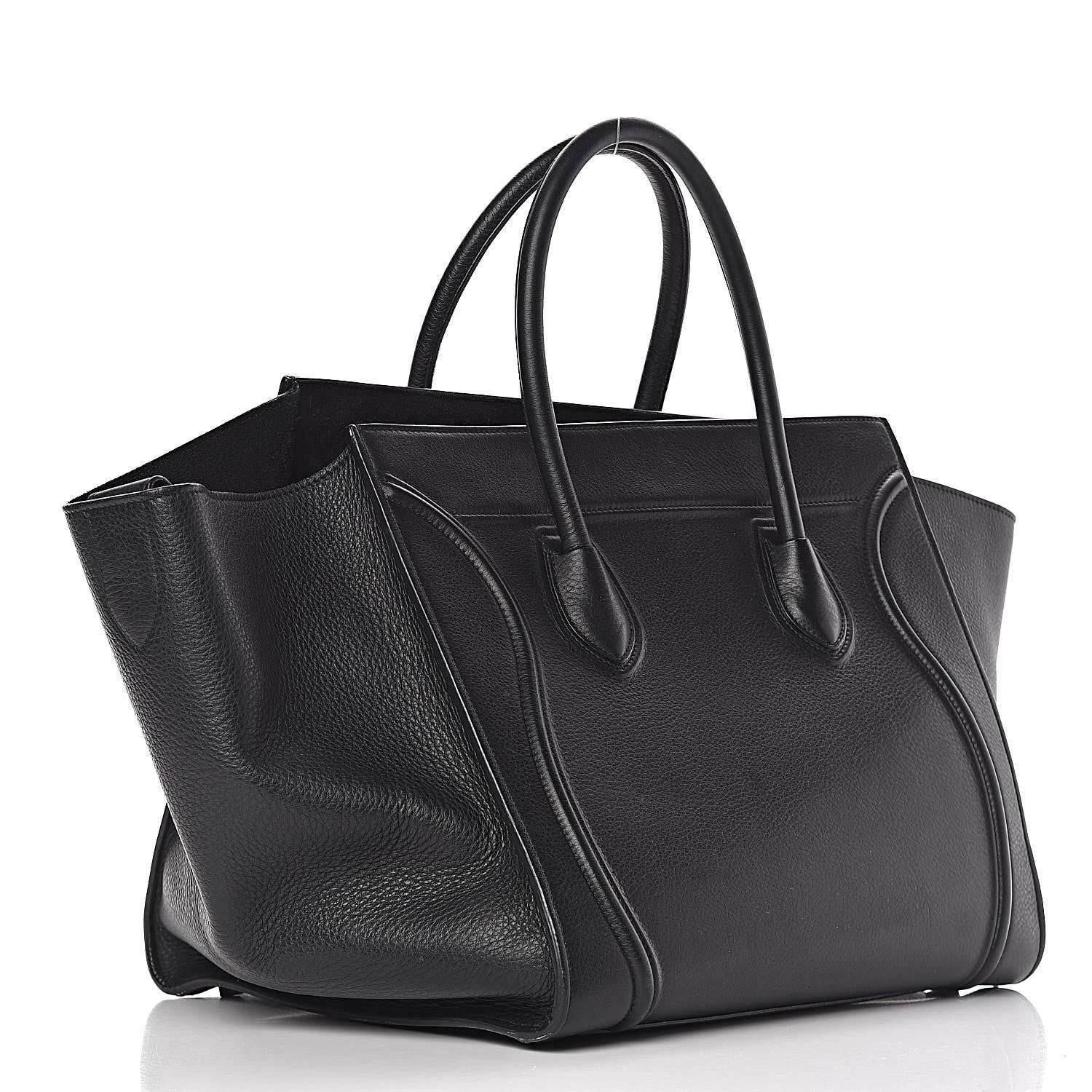 Celine Supple Calfskin Medium Phantom Luggage Black 3 of 16