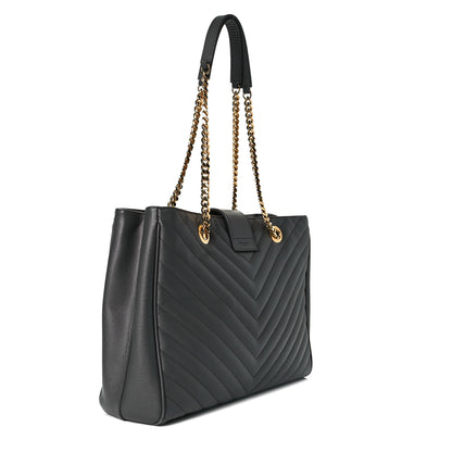 Saint Laurent Grain De Poudre Matelasse Chevron Monogram Shopping Bag Earth 2 of 7