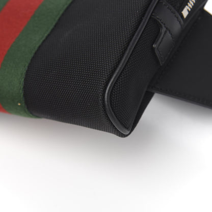 Gucci Canvas Web Slim Belt Bag Black 8 of 9