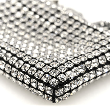 Alexander Wang Mesh Crystal Rhinestone Nano Heiress Shoulder Bag Black Silver 9 of 9