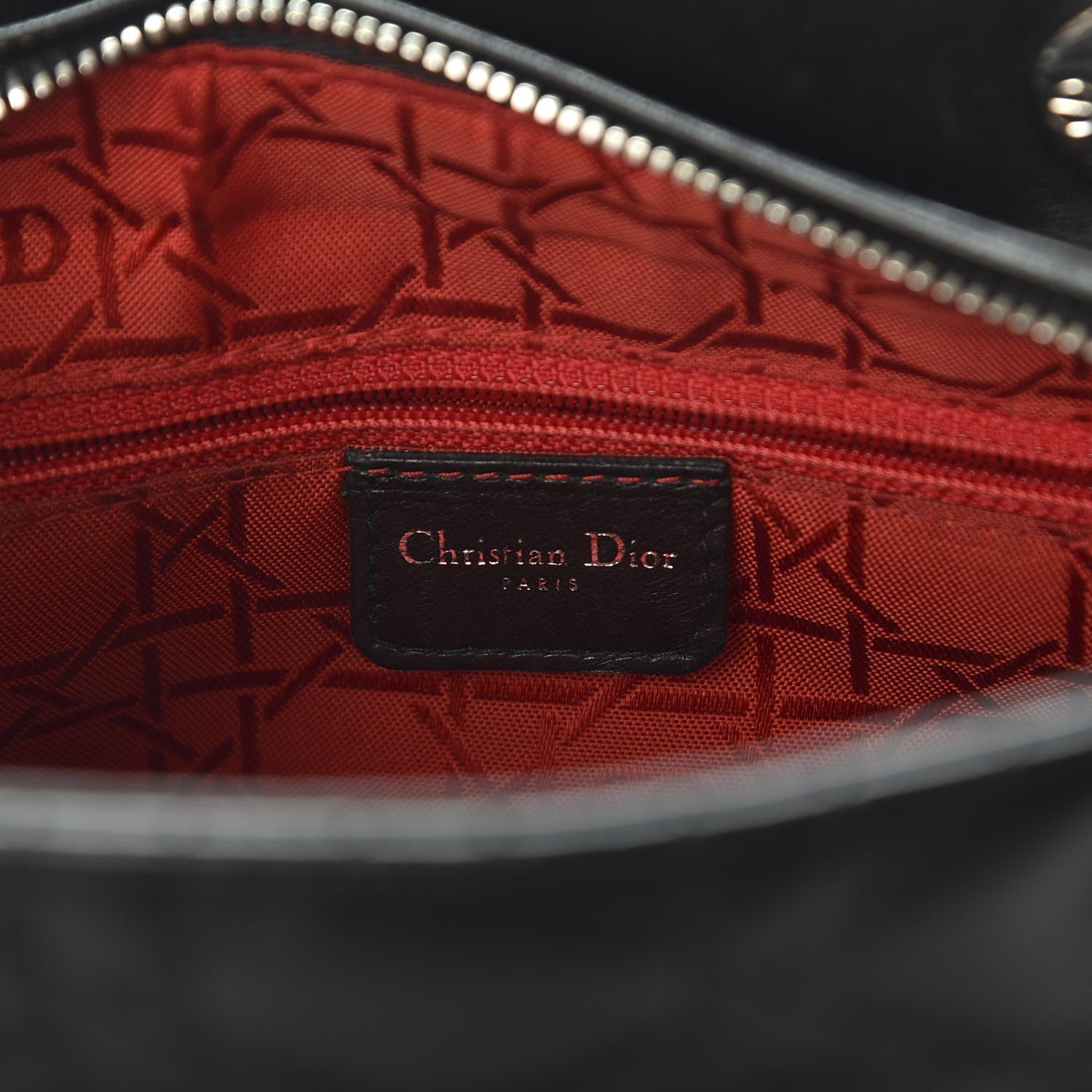 Christian Dior Lambskin Cannage Medium Lady Dior Black 5 of 9