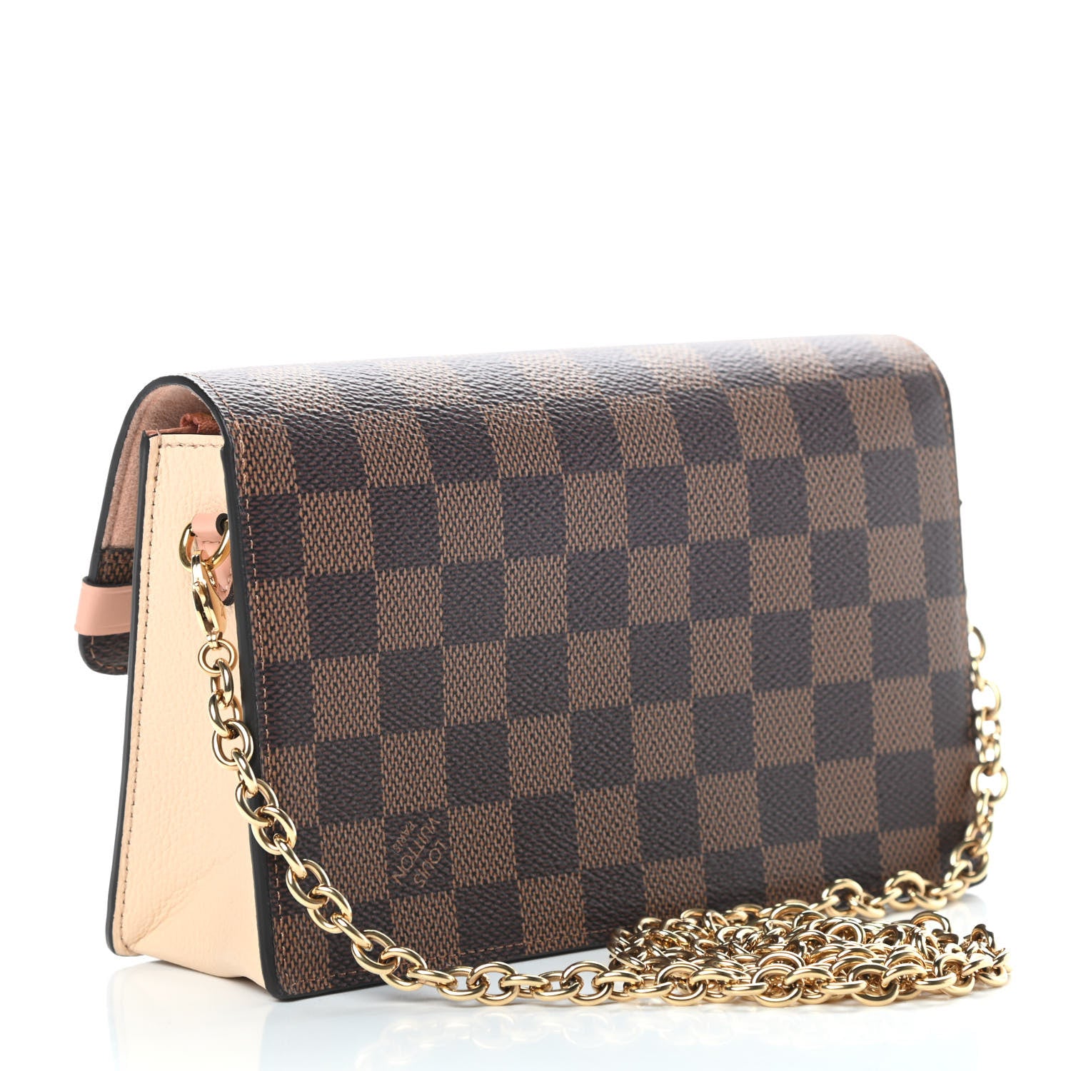 Louis Vuitton Damier Ebene Vavin Chain Wallet Creme 3 of 10